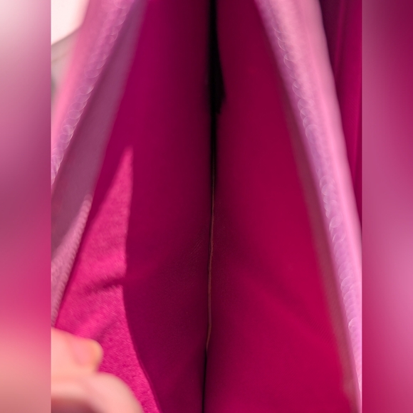 Badgley Mischka Diamond Quilted Crossbody Bag With Pearls Purple (New) - Picture 12 of 14